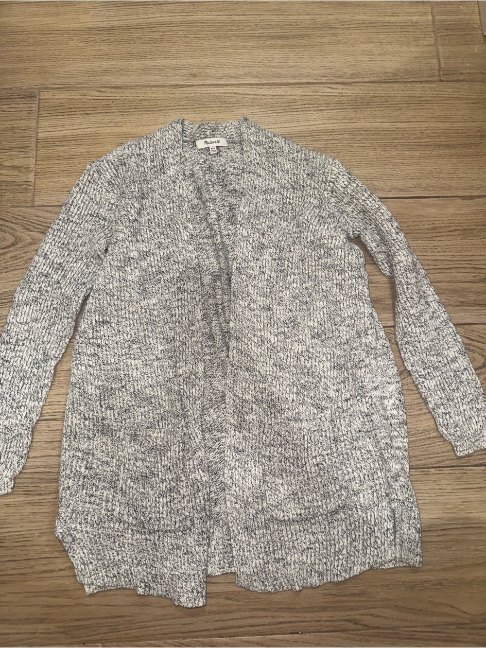 Madewell Gray Marled Open-Front Cardigan